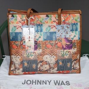 Johnny Was Grace Iconic Patchwork Tote NWT